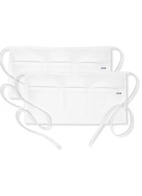 Adar Doctor Nurse Uniform Deep Pockets Extra-Long Strings Tie Belt Apron 2 Pack - Image 1 of 4