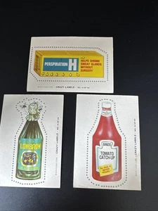 1979 Fleer Crazy Labels 1st Series Set Of 3 Cards 13, 14, 15 - Picture 1 of 12