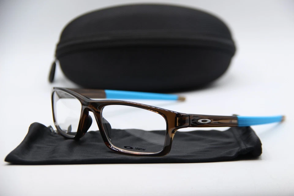 NEW OAKLEY OX8037-1754 POLISHED BARK CROSSLINK AUTHENTIC FRAMES EYEGLASSES 54-18 - Image 1 of 4