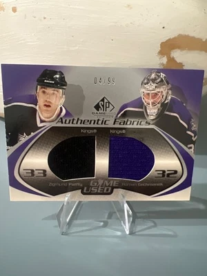 2003-04 SP Game Used Authentic Fabrics Ziggy Palffy Roman Cechmanek /99 Kings - Image 1 of 3