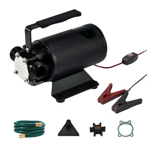12V Wassertransferpumpe 330GPH selbstansaugende Pumpe, tragbare elektrische Utility S... - Bild 1 von 8