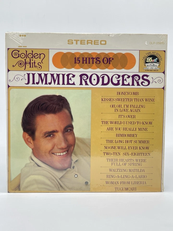 NEW SEALED 15 HITS OF JIMMIE RODGERS 12" LP VINYL RECORD DOT 1967 - Image 1 of 2