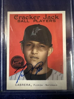 2004 Topps Cracker Jack Miguel Cabrera Mini Auto #226 SP Marlins Tigers - Image 1 of 4