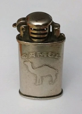Encendedor de cigarrillos vintage camello metal tono plata tipo toma líquido encendedor Foto 1 de 4