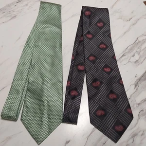 Paar Geoffrey Beene Herrenkrawatten 100 % Seide 57/60” - Bild 1 von 5