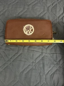 Wendy Keen braune Geldbörse mit Goldakzenten. 5x3,5". Nagelneu - Bild 1 von 8