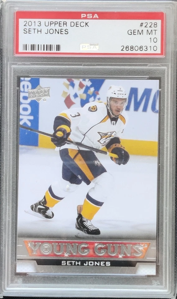 2013-14 UPPER DECK #228 SETH JONES YOUNG GUNS PSA 10 Gem Mint Florida Panthers - Image 1 of 1