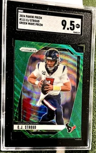 PANINI PRIZM GREEN WAVE PRIZM SGC 9,5 CJ STROUD #111 2024 - Imagen 1 de 2