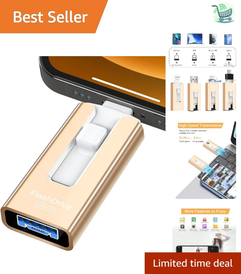 Premium 256GB USB Flash Drive - One-Click Backup & Encryption for Secure Storage - Image 1 of 4