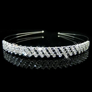 Rhinestone crystal diamante bridal prom headband crown hair band accessories E - Picture 1 of 1