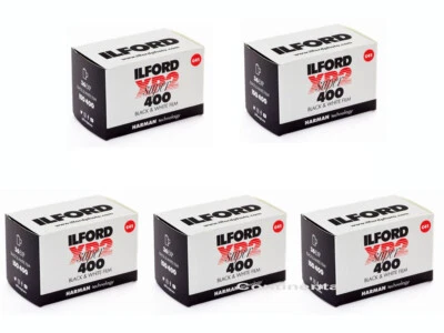 5 Rolls Ilford XP2 Super 400 36 Exp. Black and White 35mm Negative Film, FRESH   - Image 1 of 4