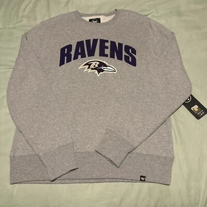 47 Brand Baltimore Ravens Strider Crew Sweatshirt Herren Large Pullover Grau Neu - Bild 1 von 5
