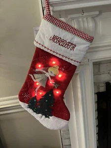 NUEVO CON ETIQUETAS Pottery Barn Kids FAIRY Acolchado Iluminado Medias de Navidad MEREDITH Nuevo - Imagen 1 de 8