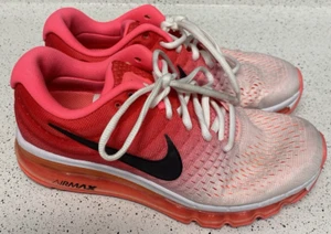 Nike Womens Air Max 2017 White Hot Punch Size 7.5 Sneaker Running 849560-103 - Picture 1 of 10