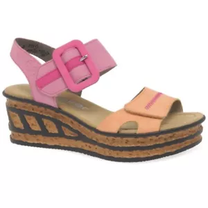 Rieker 68176-31 Womens Multi Combi Comfort Sandals Size £21 On RRP - Picture 1 of 9