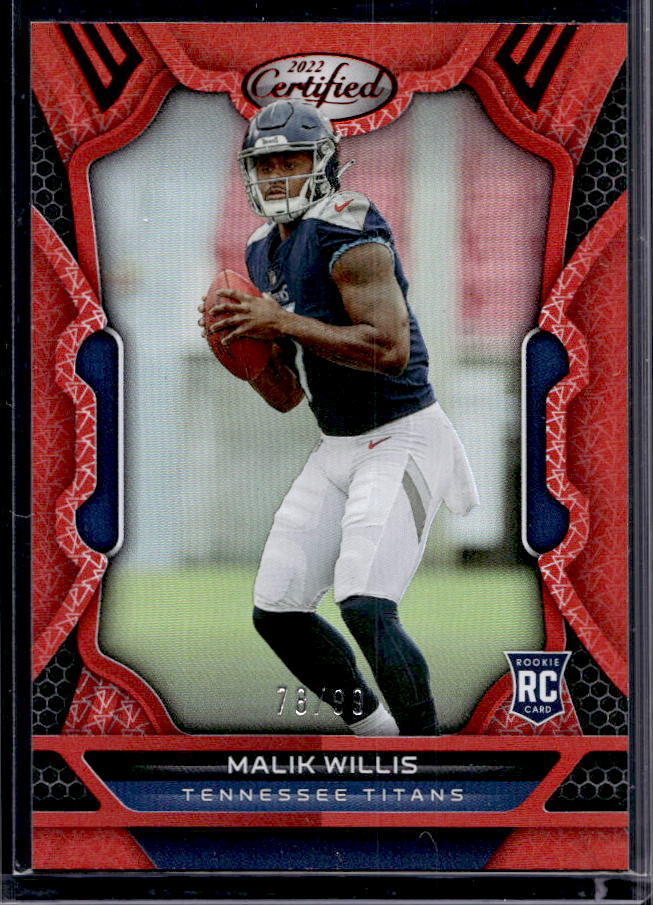 2022 Certified Malik Willis Mirror Red Rookie RC #78/99 Titans
