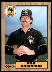 1987 O-Pee-Chee Don Robinson Pittsburgh Pirates #387