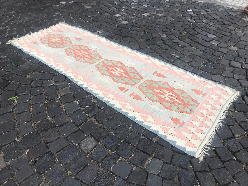 Alfombra antigua turca alfombra bohemia alfombra Oushak alfombra vintage alfombra de lana hecha a mano Foto 1 de 4