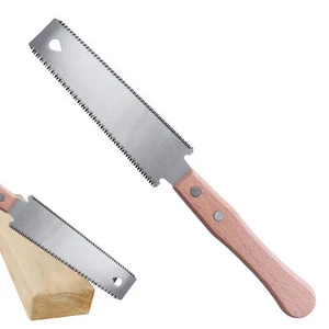 Japanese Double-sided Saw With Wooden Handle Woodworking Fine Tooth Small - Picture 1 of 12