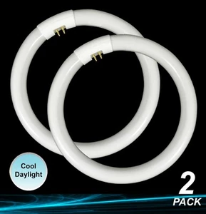 2 x 22W T6 Triphosphor Circular Fluorescent Tubes Lamps 6000K Cool Daylight - Picture 1 of 5