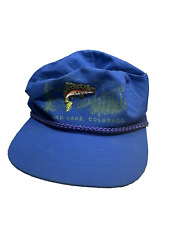 Vintage Trout Colorado Rope Hat Cap Mens Strapback ZIPPER Blue Grand Lake KC 90s