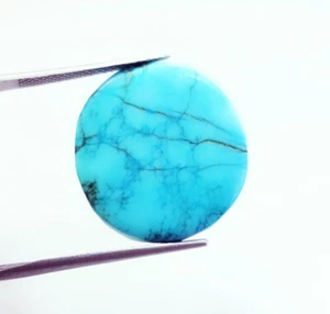 Gemas opacas de piedras preciosas sueltas de 25,37 quilates azul turquesa natural sin calefacción - Imagen 1 de 8