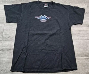Orange County Choppers OCC New York Eagle Flames Biker T Shirt Mens Medium Y2K - Picture 1 of 8