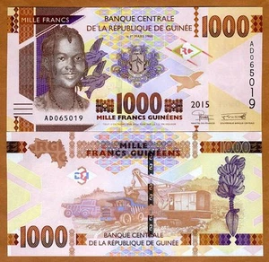 Guinea, 1000 francs, 2015, P-48a, UNC Redesigned - Imagen 1 de 1