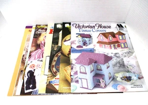Vintage Kunststoff Leinwand Muster Hefte Handarbeit Shop Puppen Tragetaschen x 7 - Bild 1 von 5