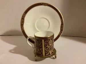 Vintage Royal Doulton Tennyson 1996 RD Flat Espresso Cup and Saucer Set - Picture 1 of 16