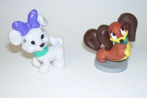 White Dog  and Lady Figures Disney Set of Two - Picture 1 of 2