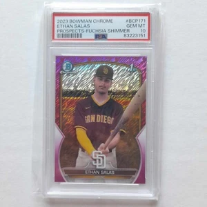2023 Bowman Chrome Ethan Salas RC 1st Fuchsia Shimmer /199 BCP171 PSA 10 Padres - Bild 1 von 2