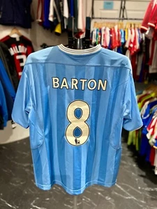 AUTHENTIC Reebok Manchester City 2003-04 Joey Barton #8 Home Jersey - Men (L) - Picture 1 of 8