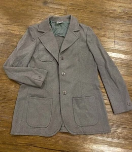 Bleyle For Hooper Grey Jacket Size 16 100% Wool Button Front Vintage W.Germany - Picture 1 of 4