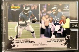 2019 Panini Instant Playoffs Eagles JORDAN HOWARD/BOSTON SCOTT RC BLACK #1/1 SSP