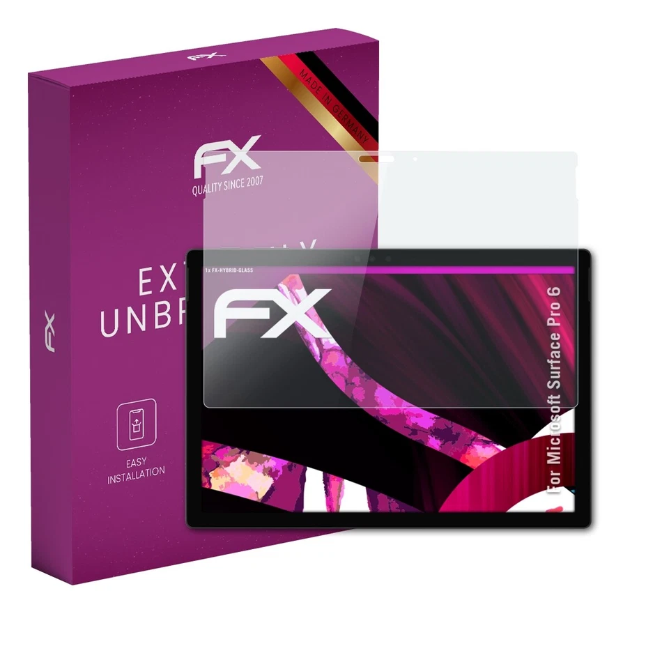atFoliX Glass Protector for Microsoft Surface Pro 6 9H Hybrid-Glass - Image 1 of 4