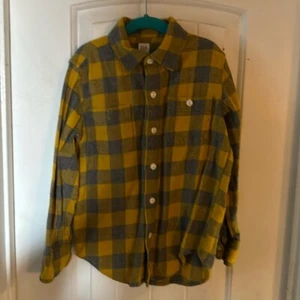 Gap Kids Boys Flannel Button Down Plaid Shirt - Picture 1 of 2