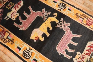 Vintage Tibetan Pictorial Rug Size 3'1''x5'9' - Picture 1 of 5