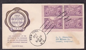 F.D.C. - FIRST UNITED STATES TERRITORY, 150th ANNIVERSARY 1787-1937 - Picture 1 of 1