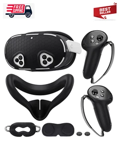 Silicone Cover Set Compatible with Meta/Oculus Quest 3S Accessories, VR Silicone - Picture 1 of 7