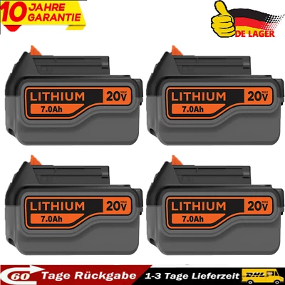 FÜR BLACK & DECKER 4x 7.0Ah Akku Für BLACK+DECKER 20V BL1518 BL2018 LBXR20 LB2X4020 LBXR20 18V Neu