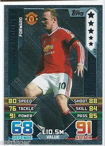 2015 / 2016 EPL Match Attax Silver Limited Edition (LE2) Wayne ROONEY Man U - Picture 1 of 1