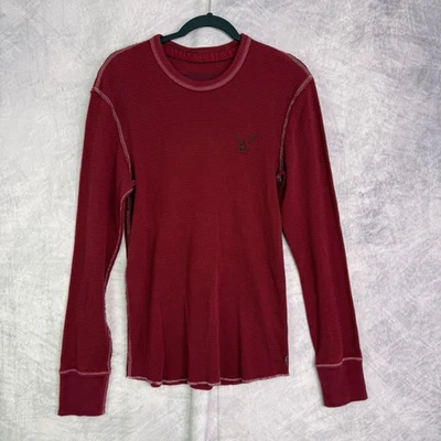 vtg y2k American Eagle Mens Thermal Shirt Burgundy Sz S grunge preppy - Image 1 of 4
