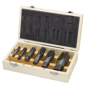 - DWTPT1/8-1SET 6 Piece NPT Pipe Tap, Carbon Steel, DWTPT Series Set, 1/8", 1... - Picture 1 of 9