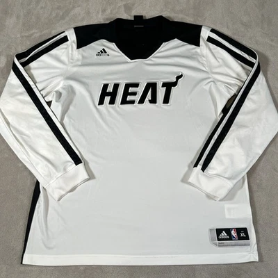Adidas Miami Heat On-Court Shooter Shirt Mens Size XL NBA Long Sleeve Pullover - Image 1 of 4