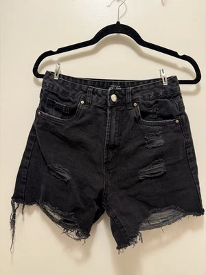 Pantalones cortos de jean Refuge negros desgastados talla 3 Foto 1 de 4