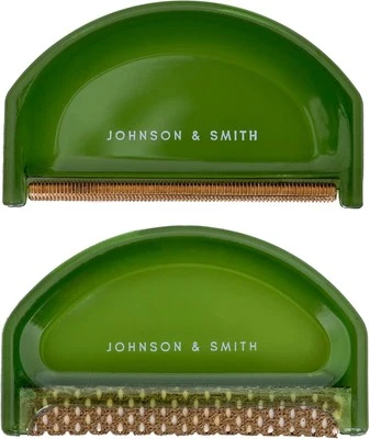 JOHNSON & SMITH Sweater Comb 2 Pack - Shaver Lint Scraper - Easy Grip Cashmere Green