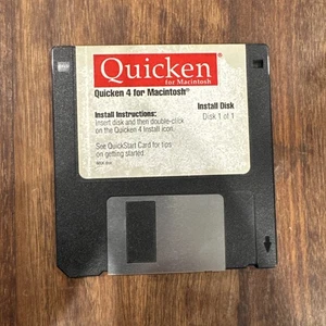 Quicken for Macintosh Version 4  • 3.5" Floppy Software Intuit - Picture 1 of 2