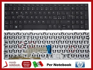 TASTIERA ITALIANA KEYBOARD PER NOTEBOOK HP PROBOOK G5 SERIES 450 455 470 NERA - Photo 1/1