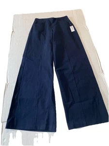 Old Navy Pixie pantaloni eleganti gamba larga donna XS Petite Navy pull on elasticizzati nuovi - Foto 1 di 8